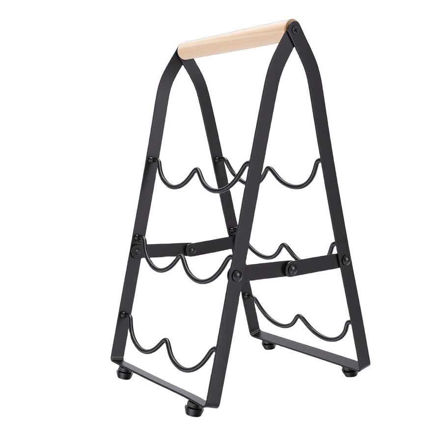 Desktop Wine Rack 3 Tier Tabletop Wine Holder Foldable Wine Bottle Stand Organizer for Bar Home Restaurant