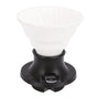 Pour Over Coffee Dripper Ceramic Heat Proof Immersion Cone Coffee Maker Dripper Filter Holder for Home Travel Office White Black