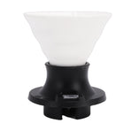 Pour Over Coffee Dripper Ceramic Heat Proof Immersion Cone Coffee Maker Dripper Filter Holder for Home Travel Office White Black