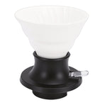 Pour Over Coffee Dripper Ceramic Heat Proof Immersion Cone Coffee Maker Dripper Filter Holder for Home Travel Office White Black