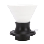 Pour Over Coffee Dripper Ceramic Heat Proof Immersion Cone Coffee Maker Dripper Filter Holder for Home Travel Office White Black