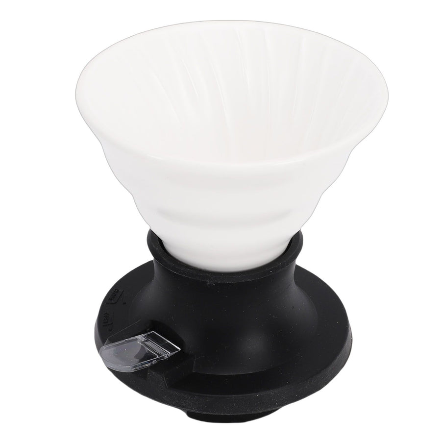 Pour Over Coffee Dripper Ceramic Heat Proof Immersion Cone Coffee Maker Dripper Filter Holder for Home Travel Office White Black