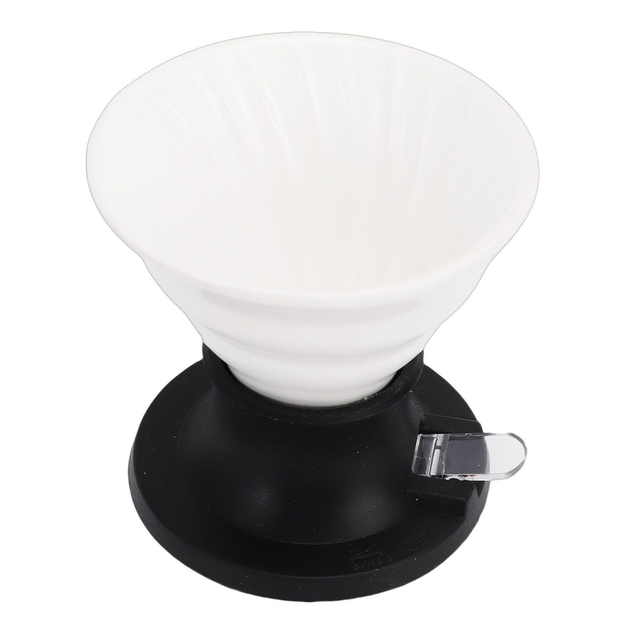 Pour Over Coffee Dripper Ceramic Heat Proof Immersion Cone Coffee Maker Dripper Filter Holder for Home Travel Office White Black