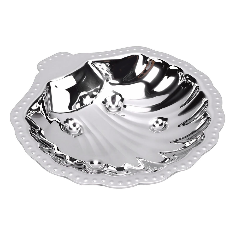 Metal Snack Serving Dish 304 Stainless Steel Vintage Shell Shape Jewelry Holder for Dried Fruits Nuts Appetizers