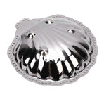 Metal Snack Serving Dish 304 Stainless Steel Vintage Shell Shape Jewelry Holder for Dried Fruits Nuts Appetizers