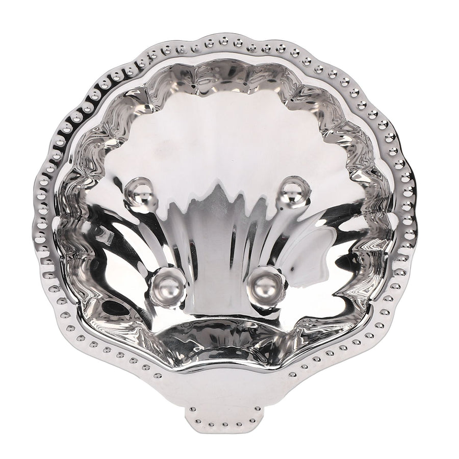 Metal Snack Serving Dish 304 Stainless Steel Vintage Shell Shape Jewelry Holder for Dried Fruits Nuts Appetizers