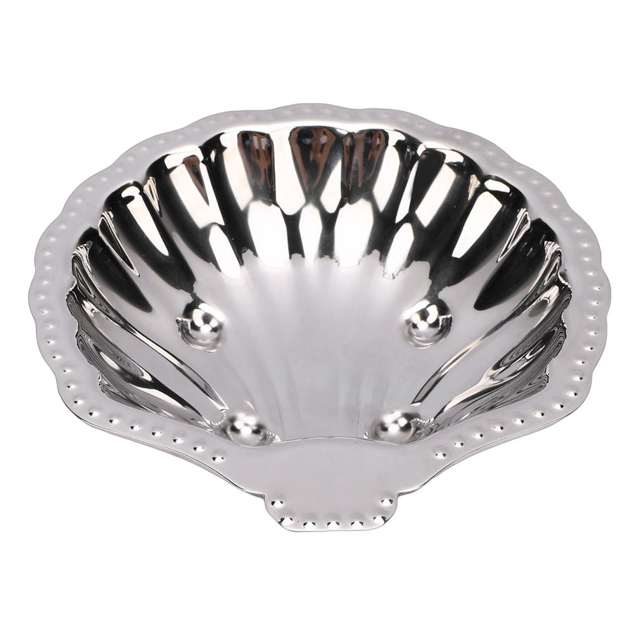 Metal Snack Serving Dish 304 Stainless Steel Vintage Shell Shape Jewelry Holder for Dried Fruits Nuts Appetizers