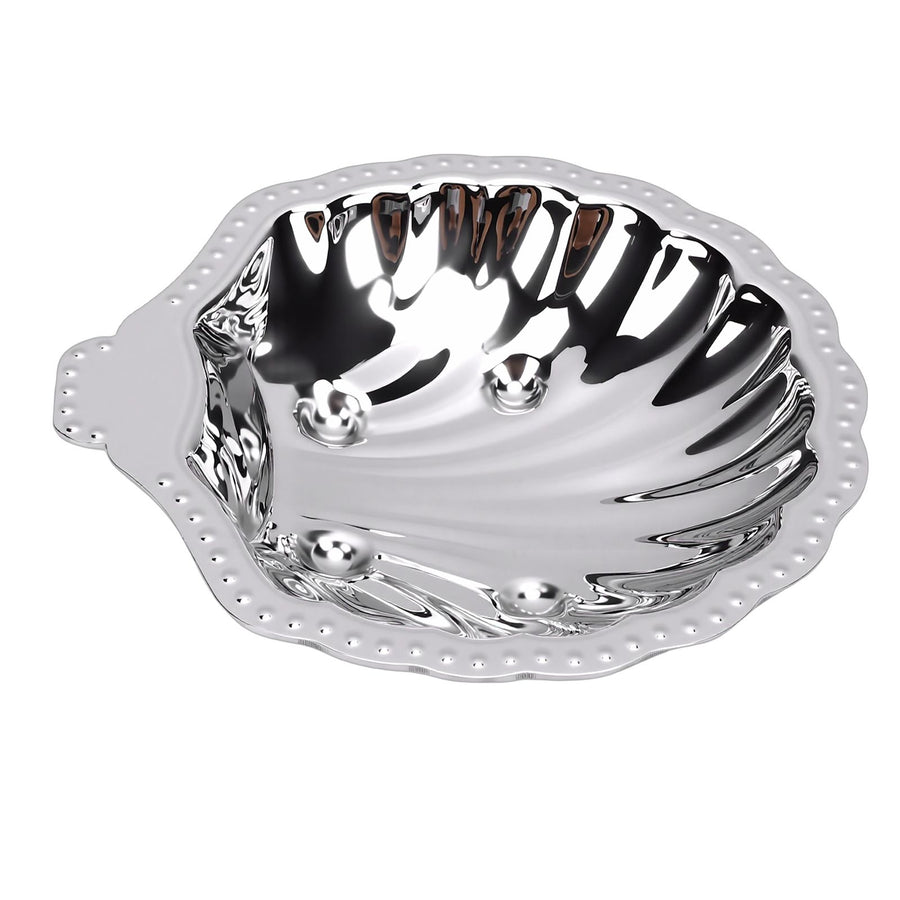 Metal Snack Serving Dish 304 Stainless Steel Vintage Shell Shape Jewelry Holder for Dried Fruits Nuts Appetizers