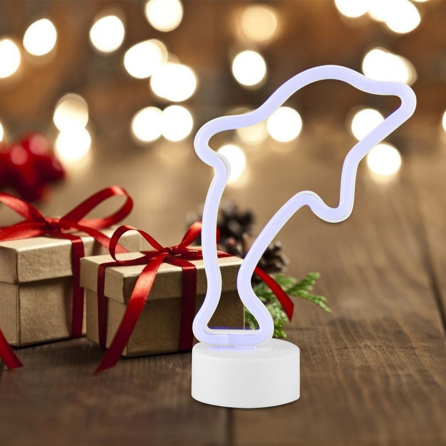 Dolphin Shaped LED Neon Light Waterproof Small Night Light Lamp for Room Decor