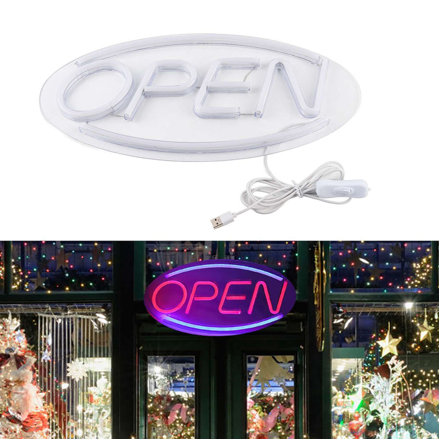 OPEN Letters Shaped Hanging LED Neon Light Shop Signs USB LED Light for Home Store