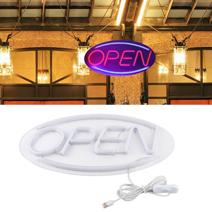 OPEN Letters Shaped Hanging LED Neon Light Shop Signs USB LED Light for Home Store