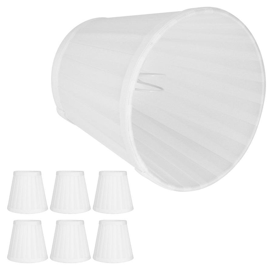 6pcs Lampshade Replacement for E14 Bulb Interface Wall Light Ceiling Light Cover Shade White
