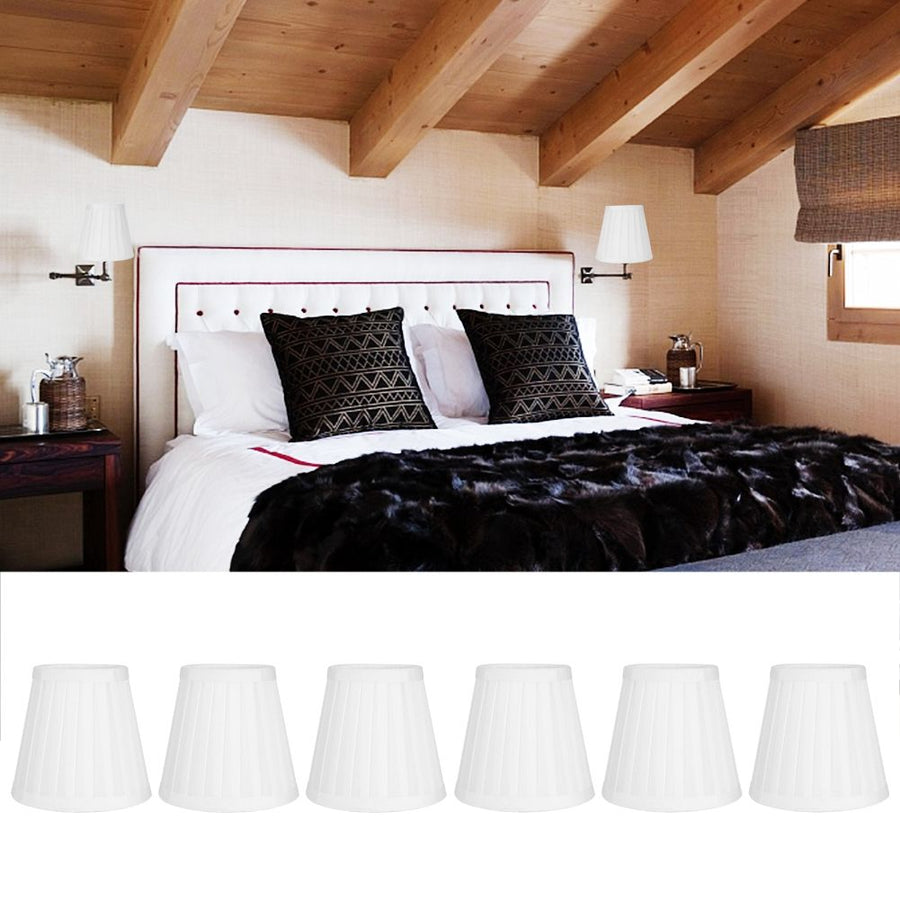 6pcs Lampshade Replacement for E14 Bulb Interface Wall Light Ceiling Light Cover Shade White