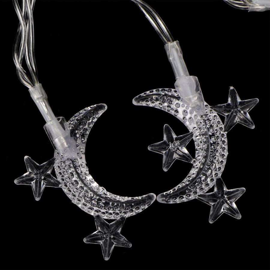 3pcs 10LED Light String Moon Star Pendant Home Garden Courtyard Decoration Lamp String