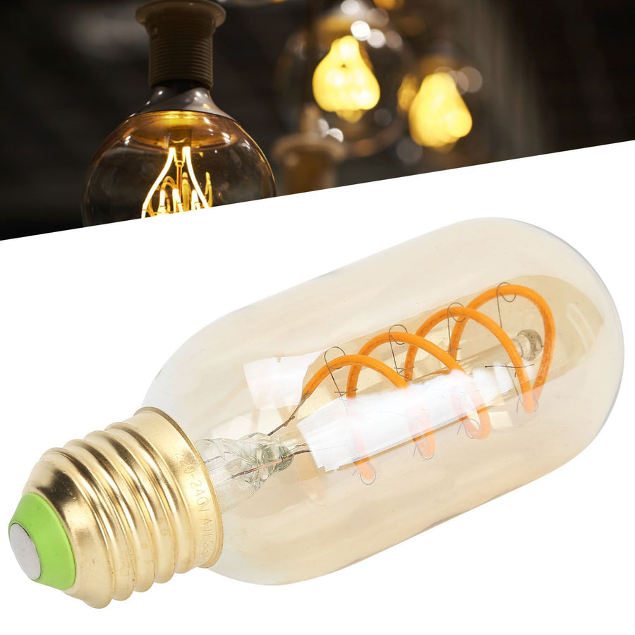 Light Bulb Vintage Double Spiral E27 4W LED Flexible Filament Warm Light LED Bulb 220V