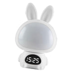 Cartoon Cute LED Night Light Remote Control Plug in Wall Night Light Eye Protection Sleep Bedroom Bedside Table Lamp for Infant Feeding White Rabbit Monochrome Style