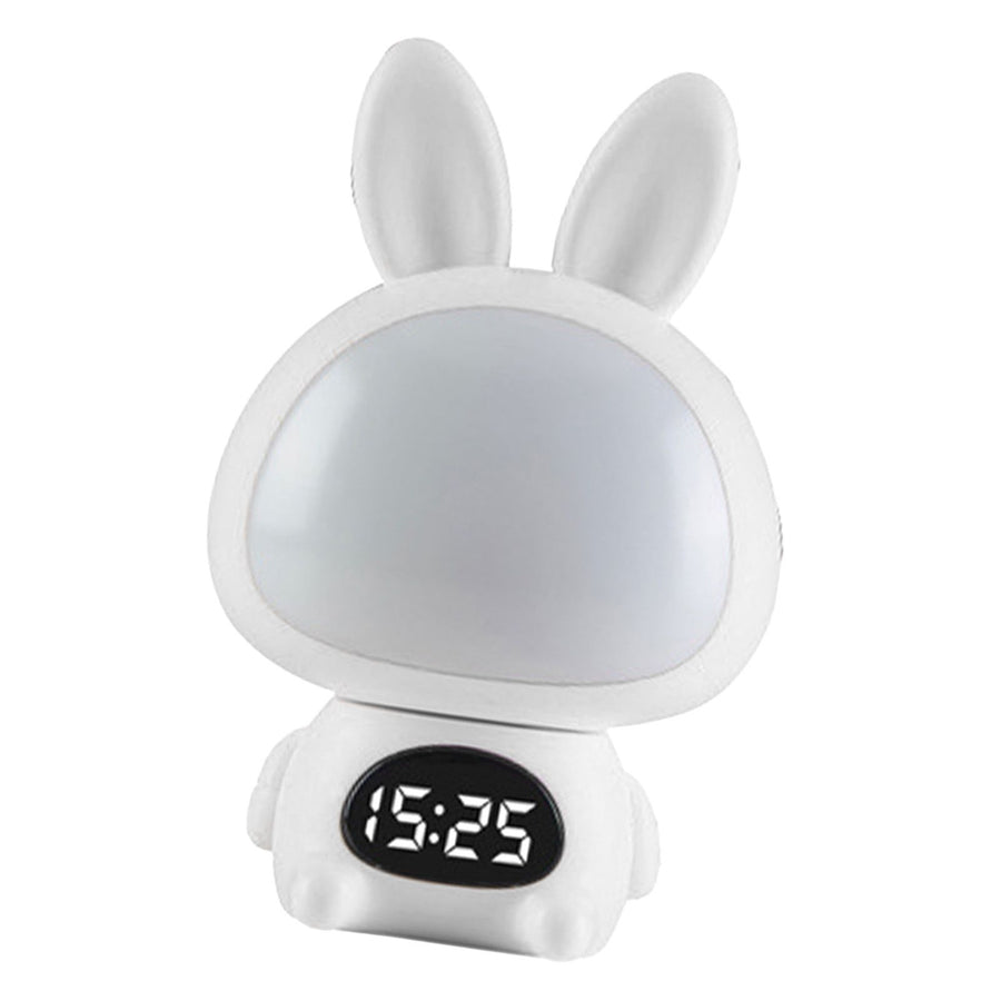Cartoon Cute LED Night Light Remote Control Plug in Wall Night Light Eye Protection Sleep Bedroom Bedside Table Lamp for Infant Feeding White Rabbit Monochrome Style