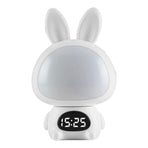 Cartoon Cute LED Night Light Remote Control Plug in Wall Night Light Eye Protection Sleep Bedroom Bedside Table Lamp for Infant Feeding White Rabbit Monochrome Style
