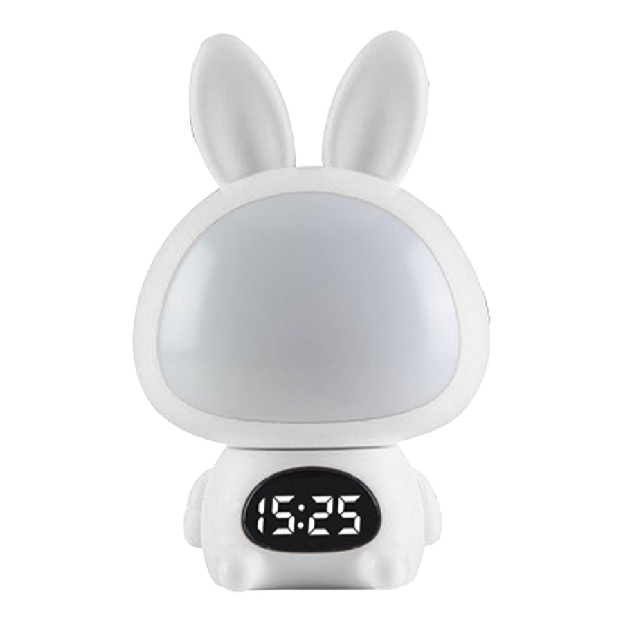 Cartoon Cute LED Night Light Remote Control Plug in Wall Night Light Eye Protection Sleep Bedroom Bedside Table Lamp for Infant Feeding White Rabbit Monochrome Style