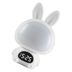 Cartoon Cute LED Night Light Remote Control Plug in Wall Night Light Eye Protection Sleep Bedroom Bedside Table Lamp for Infant Feeding White Rabbit Monochrome Style