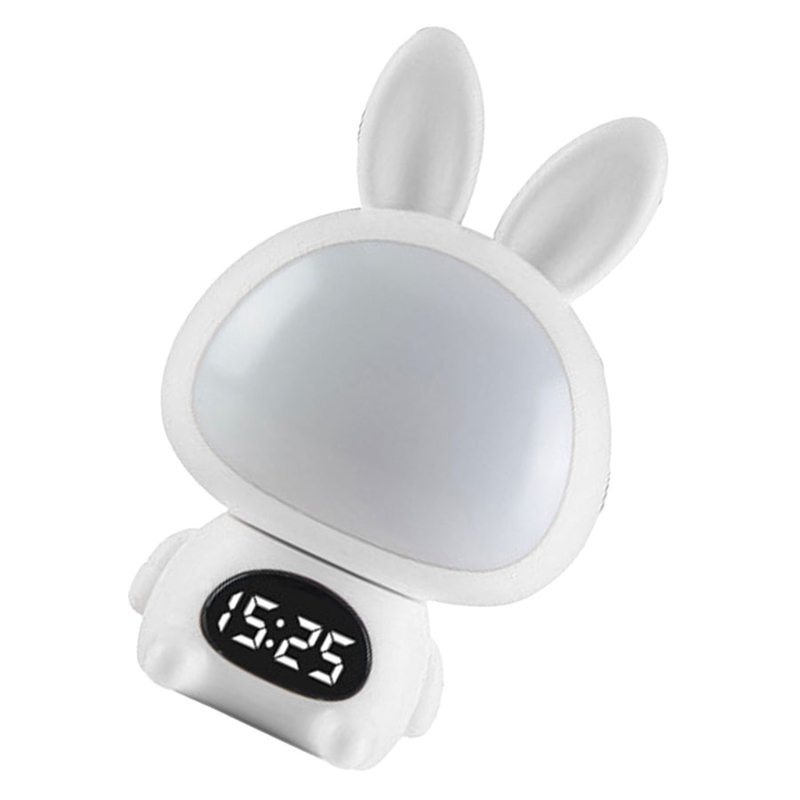 Cartoon Cute LED Night Light Remote Control Plug in Wall Night Light Eye Protection Sleep Bedroom Bedside Table Lamp for Infant Feeding White Rabbit Monochrome Style