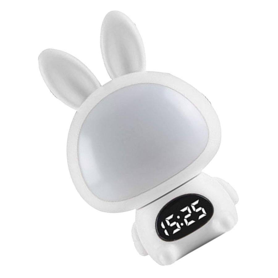 Cartoon Cute LED Night Light Remote Control Plug in Wall Night Light Eye Protection Sleep Bedroom Bedside Table Lamp for Infant Feeding White Rabbit Monochrome Style