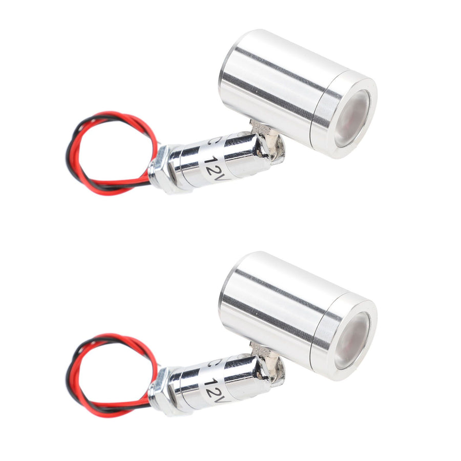 2 Pcs Mini LED Spotlight DC12V 1W 30° Angle Indoor Accent Up Lights Jewellery Showcase Spot Light for KTV Cabinet Bookshelf Hallway Natural Light