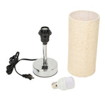 Bedside Touch Lamp Modern Stylish Linen Fabric Shade 3 Speeds Touch Dimming Nightstand Lamp