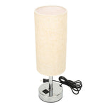 Bedside Touch Lamp Modern Stylish Linen Fabric Shade 3 Speeds Touch Dimming Nightstand Lamp