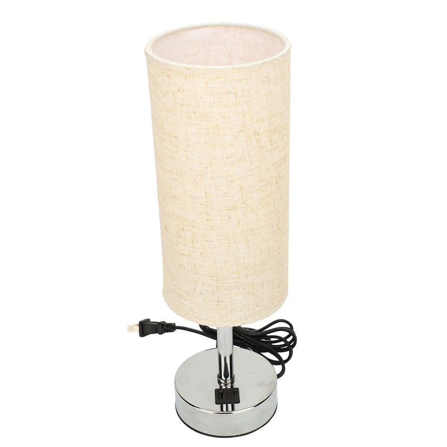 Bedside Touch Lamp Modern Stylish Linen Fabric Shade 3 Speeds Touch Dimming Nightstand Lamp