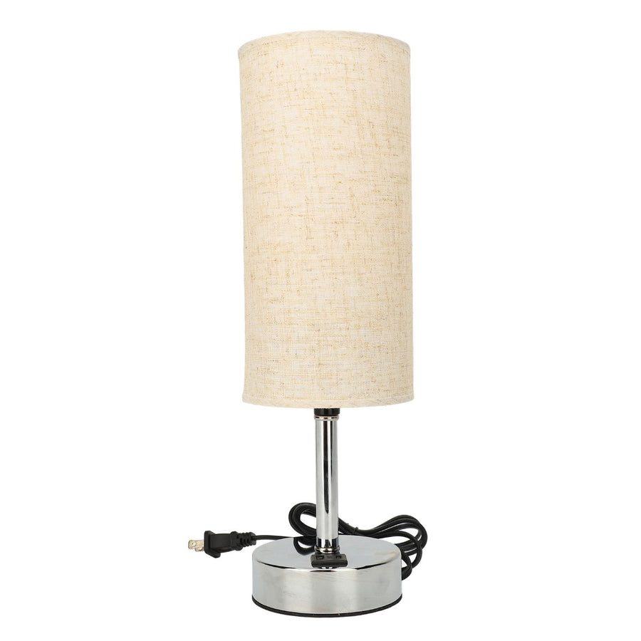 Bedside Touch Lamp Modern Stylish Linen Fabric Shade 3 Speeds Touch Dimming Nightstand Lamp