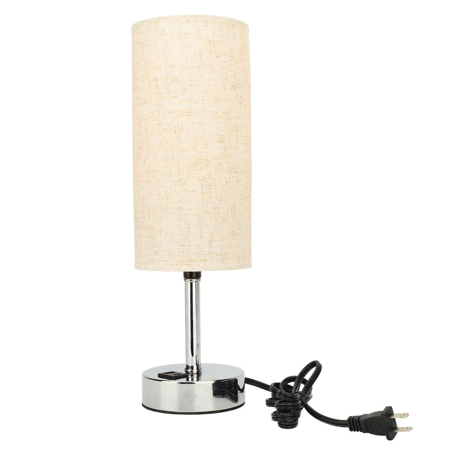 Bedside Touch Lamp Modern Stylish Linen Fabric Shade 3 Speeds Touch Dimming Nightstand Lamp