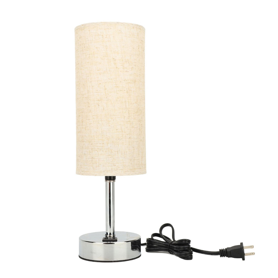 Bedside Touch Lamp Modern Stylish Linen Fabric Shade 3 Speeds Touch Dimming Nightstand Lamp
