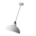 Modern Pendant Light Fixture Iron Japanese Style Hanging Ceiling Lamp for Kitchen Island Dining Room Bar Office White 35x19cm/13.8x7.5in
