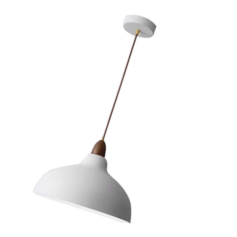 Modern Pendant Light Fixture Iron Japanese Style Hanging Ceiling Lamp for Kitchen Island Dining Room Bar Office White 24x20cm/9.4x7.9in