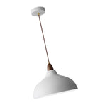 Modern Pendant Light Fixture Iron Japanese Style Hanging Ceiling Lamp for Kitchen Island Dining Room Bar Office White 24x20cm/9.4x7.9in
