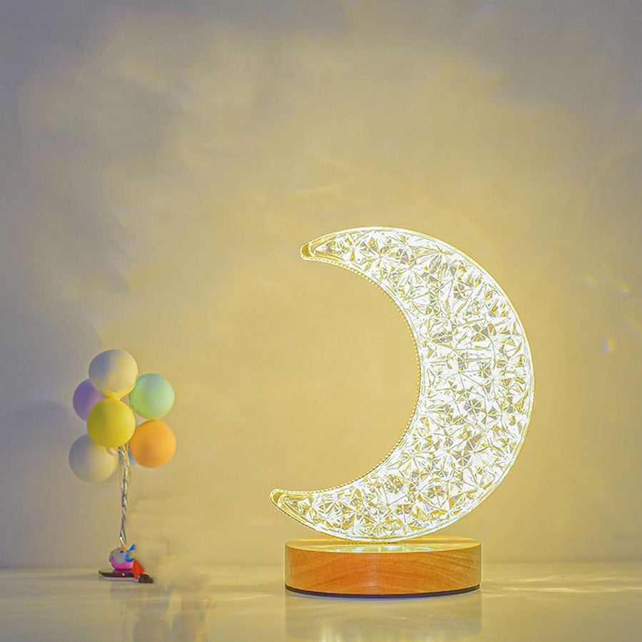Decorative Table Lamp Bedside Night Light Romantic Table Lamps Innovative Ornaments for Bedroom Moon Style