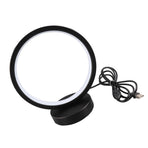 Circle Table Lamp Bedside Decorative Lamp Innovative LED Night Light Energy Saving Eye Care Sleep Light for Bedroom Remote Dimming and Timing Black