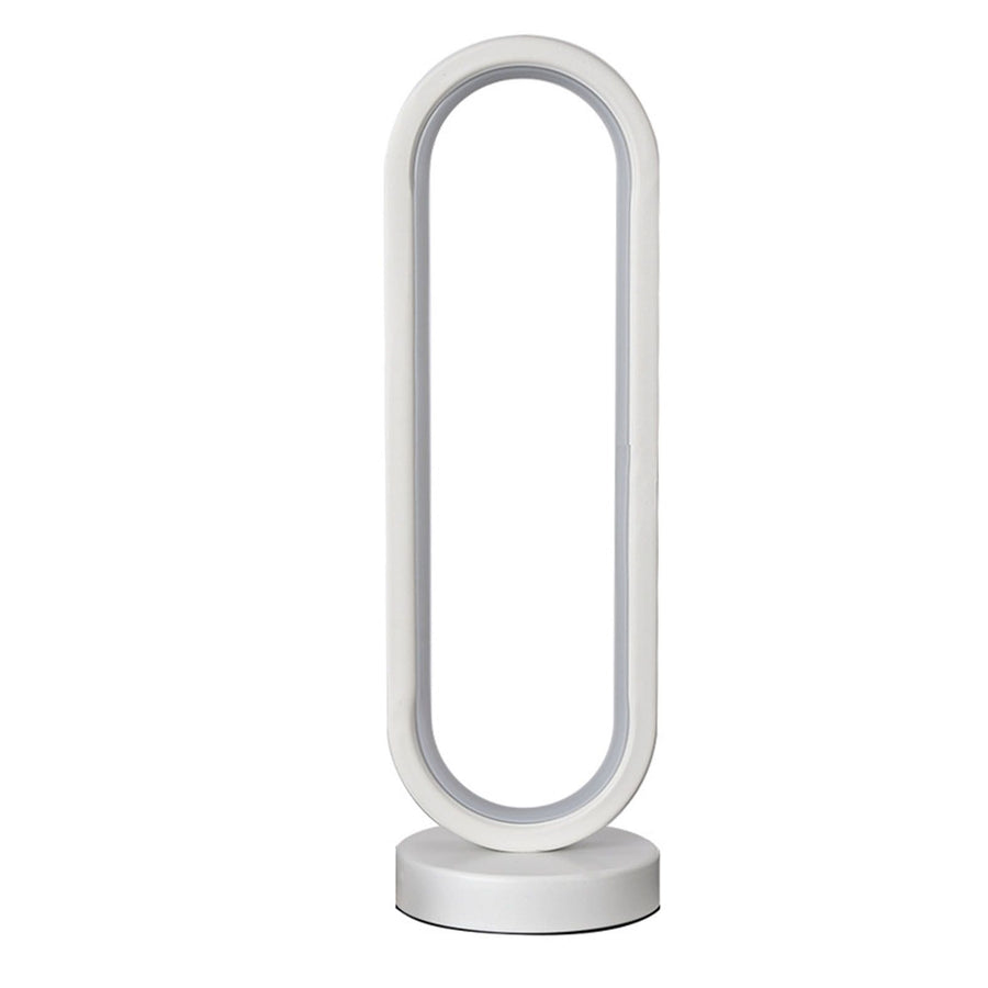 Modern Desk Lamp 3W USB Oval Dimmable Eye Care LED Bedside Night Light Table Lamp for Bedroom Office White White Light Dimmable
