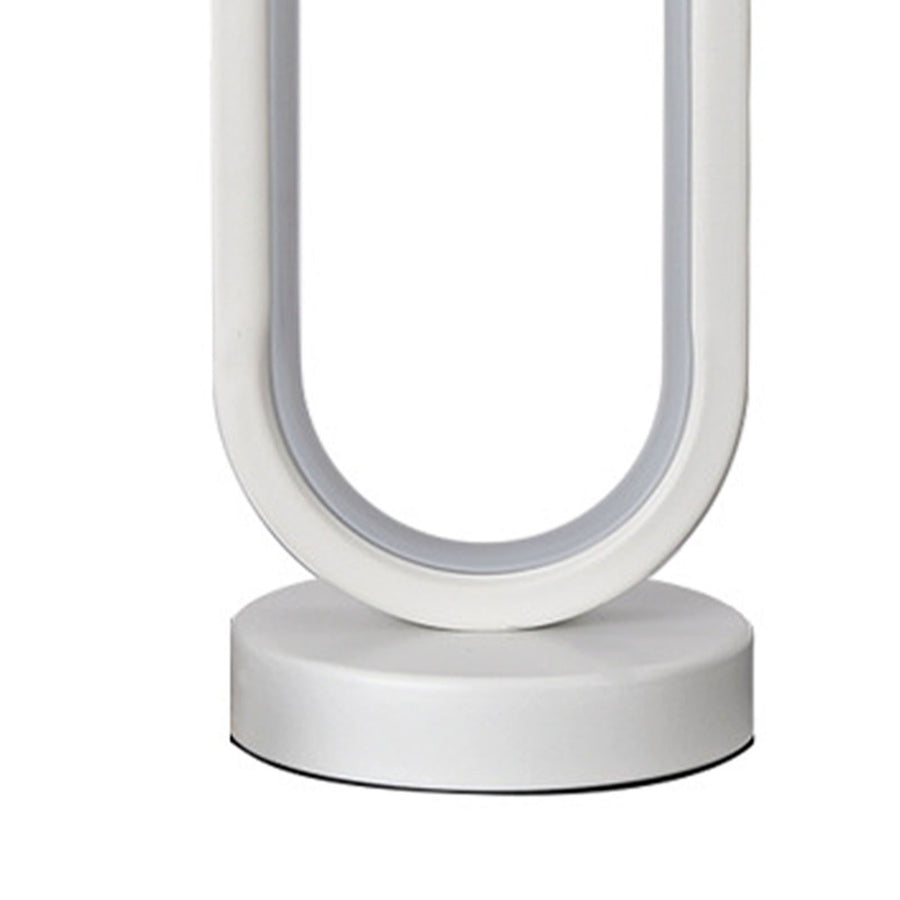 Modern Desk Lamp 3W USB Oval Dimmable Eye Care LED Bedside Night Light Table Lamp for Bedroom Office White White Light Dimmable