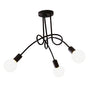 Modern Chandelier Iron Art Stylish Easy to Install Industrial Ceiling Light Fixture for Study Bedroom Living Room Kitchen 3 Heads Black