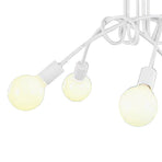 Modern Chandelier Iron Art Stylish Easy to Install Industrial Ceiling Light Fixture for Study Bedroom Living Room Kitchen 5 Heads White