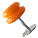 Glass Macaron Table Lamp Kids Bedside Lamp USB Three Color Dimmable Table Lamps for Bedroom Orange