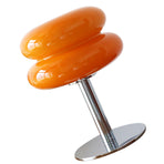 Glass Macaron Table Lamp Kids Bedside Lamp USB Three Color Dimmable Table Lamps for Bedroom Orange
