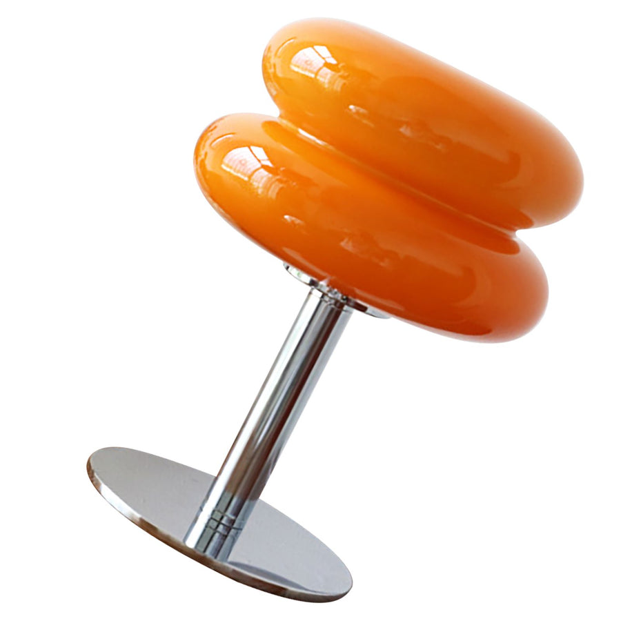 Glass Macaron Table Lamp Kids Bedside Lamp USB Three Color Dimmable Table Lamps for Bedroom Orange