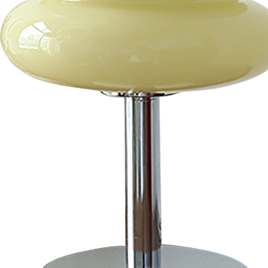 Glass Macaron Table Lamp Kids Bedside Lamp USB Three Color Dimmable Table Lamps for Bedroom Beige