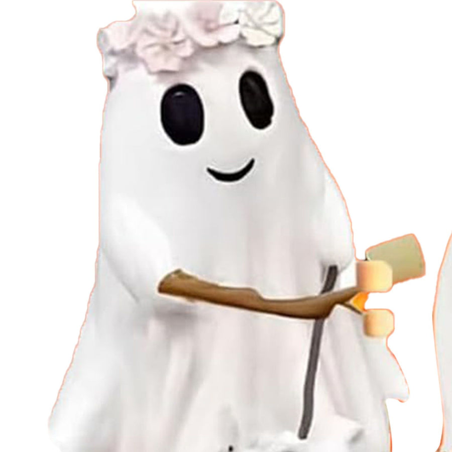 Ghost Campfire Night Light LED Small Cute 3D Spooky Flickering Fire Nightlight for Indoor Nightstand Decor