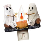 Ghost Campfire Night Light LED Small Cute 3D Spooky Flickering Fire Nightlight for Indoor Nightstand Decor