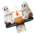 Ghost Campfire Night Light LED Small Cute 3D Spooky Flickering Fire Nightlight for Indoor Nightstand Decor