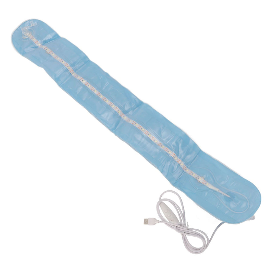 Inflatable Camping Lantern USB Powered Foldable Portable Tent Light Tube for Outdoor Video Blogging Live Streaming Blue XL(85cm / 33.5in)